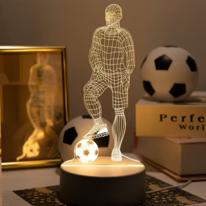 3D Football Player LED Table Lamp