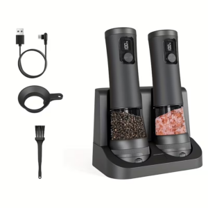 Electric Salt and Pepper Grinder Set